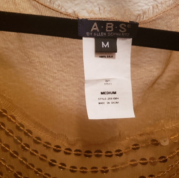 Julian Gold, Elegant Sheer Sequined Blouse - Picture 6 of 9